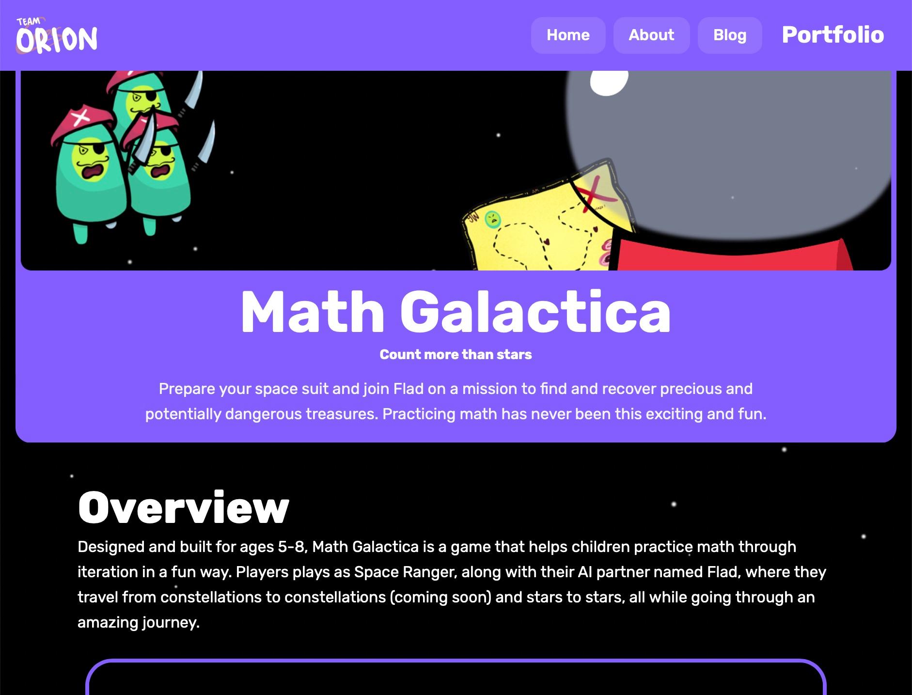 math galactica's portfolio image